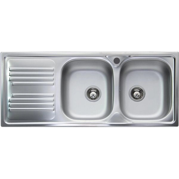 Apell tm1162ilpc atmosfera lavello 2 vasche + gocciolatoio sx cm. 116x50 - inox prelucido