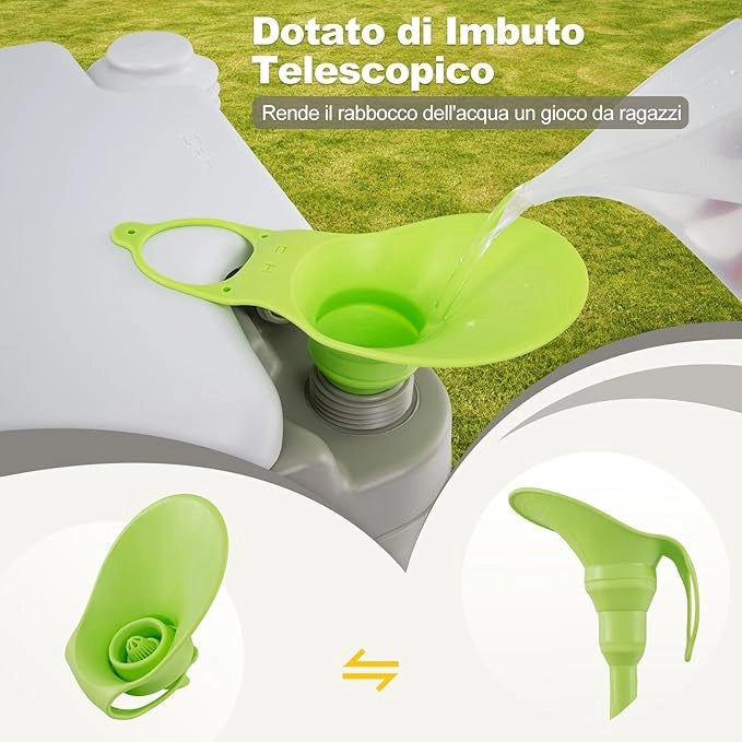 WC Portatile Adulti con Serbatoio dell'Acqua Rimovibile da 20 L, Toilette Portatile con Pompa di Scarico, WC Chimico da Campeggio, per Camper, Barca, Portata 200 kg