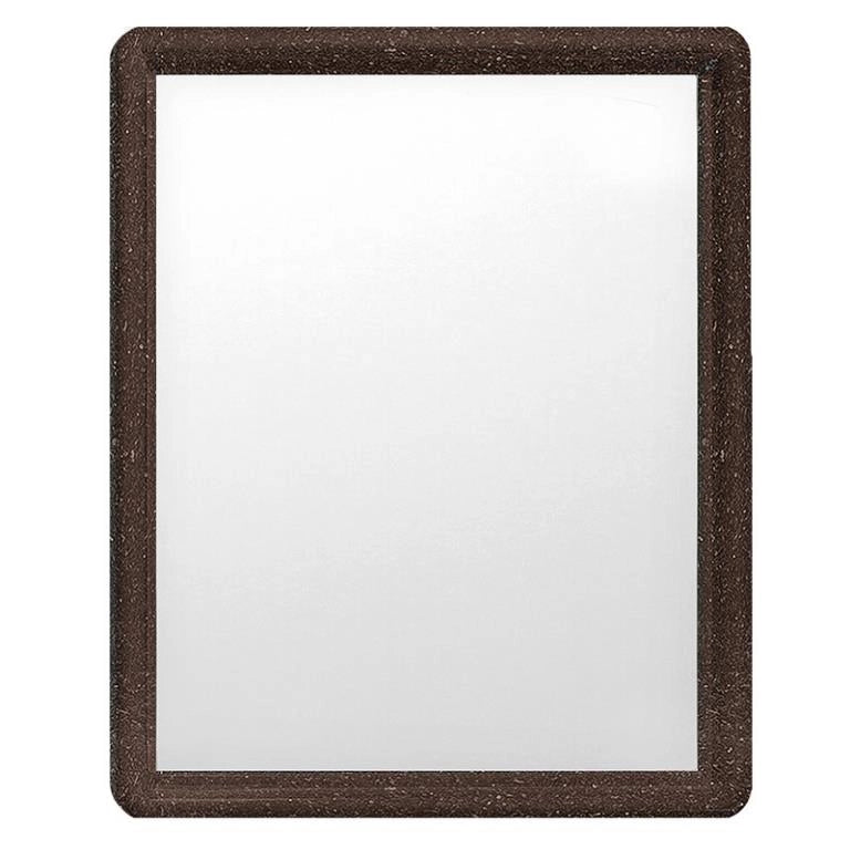 Specchio da parete bagno cornice wengè 48 x 58 cm