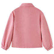 Camicetta da Bambina con Maniche a Lanterna Rosa Antico 140 15105
