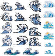Pannelli decorativi 20 pezzi - Pannelli di stoffa con disegno di golf - Per stirare o cucire - Decorazione per abbigliamento/berretti/zaini - Progetto DIY creativo - Compreso organizzatore - Applicazione