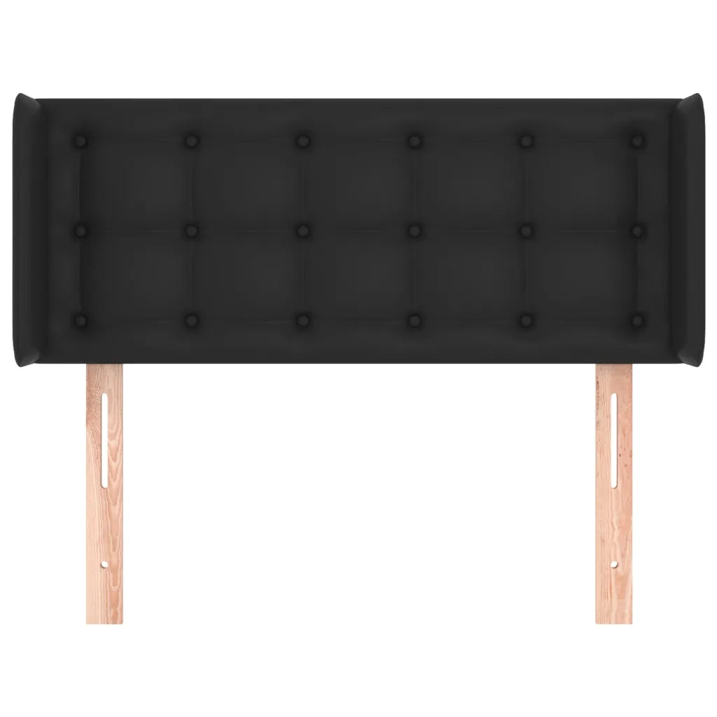 Testiera ad Orecchio-Testata con Orecchie Nera 93x16x78/88 cm in Similpelle 389377