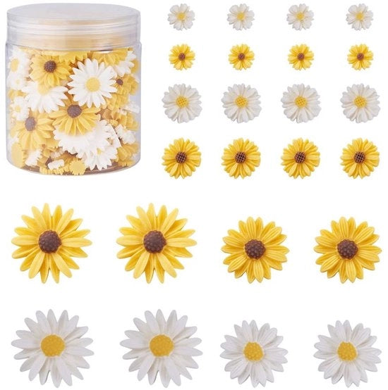 Set di 160 Hars Cabochon a forma di Margherita per Progetti Creativi