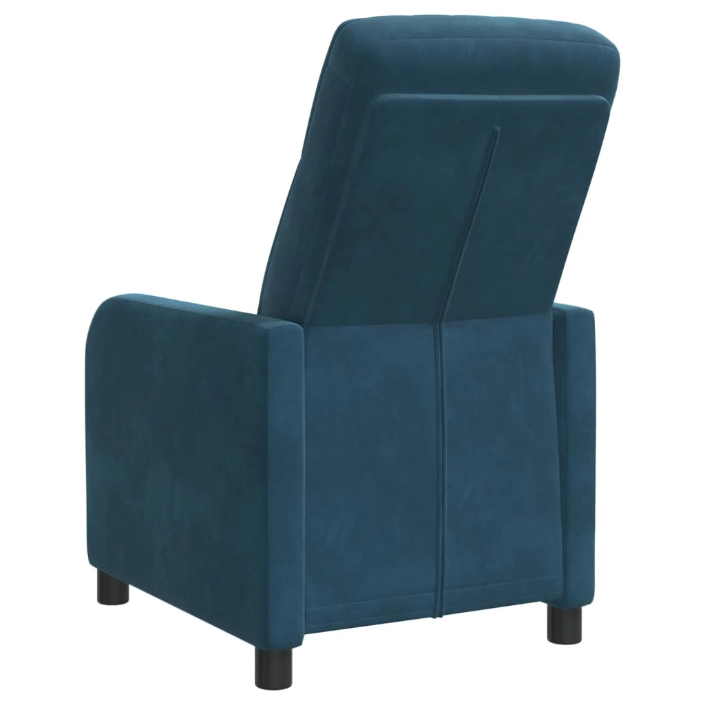 Poltrona reclinabile Blu Velluto (V) 42035117