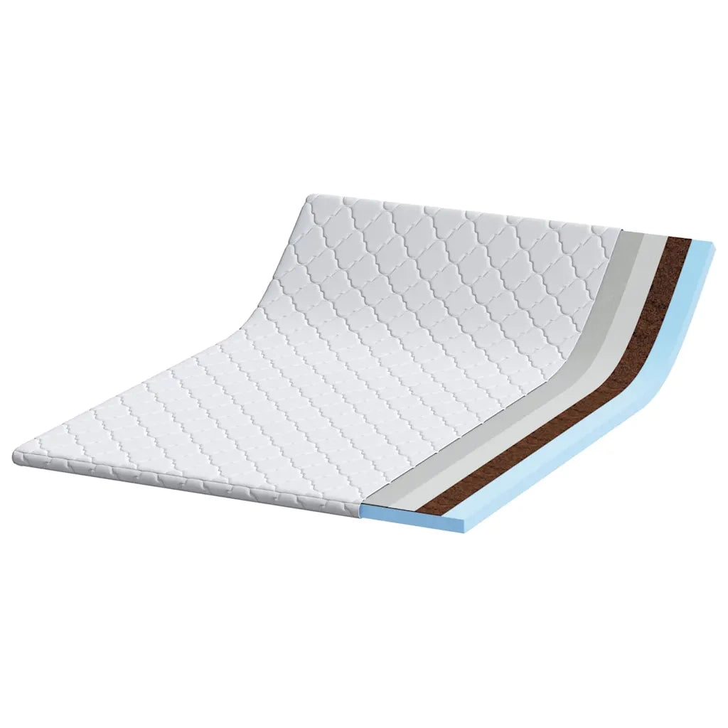 Topper al cocco Bianco 140 x 200 cm Tessuto Jacquard 4106397