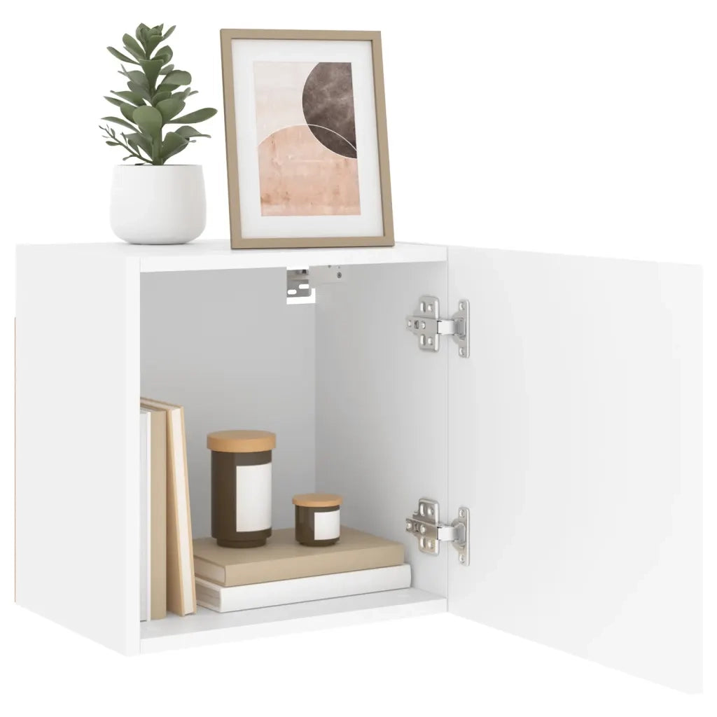 Mobile TV a Parete | Armadietto TV | Mobile Porta TV Bianco 40,5x30x40 cm in Legno Multistrato