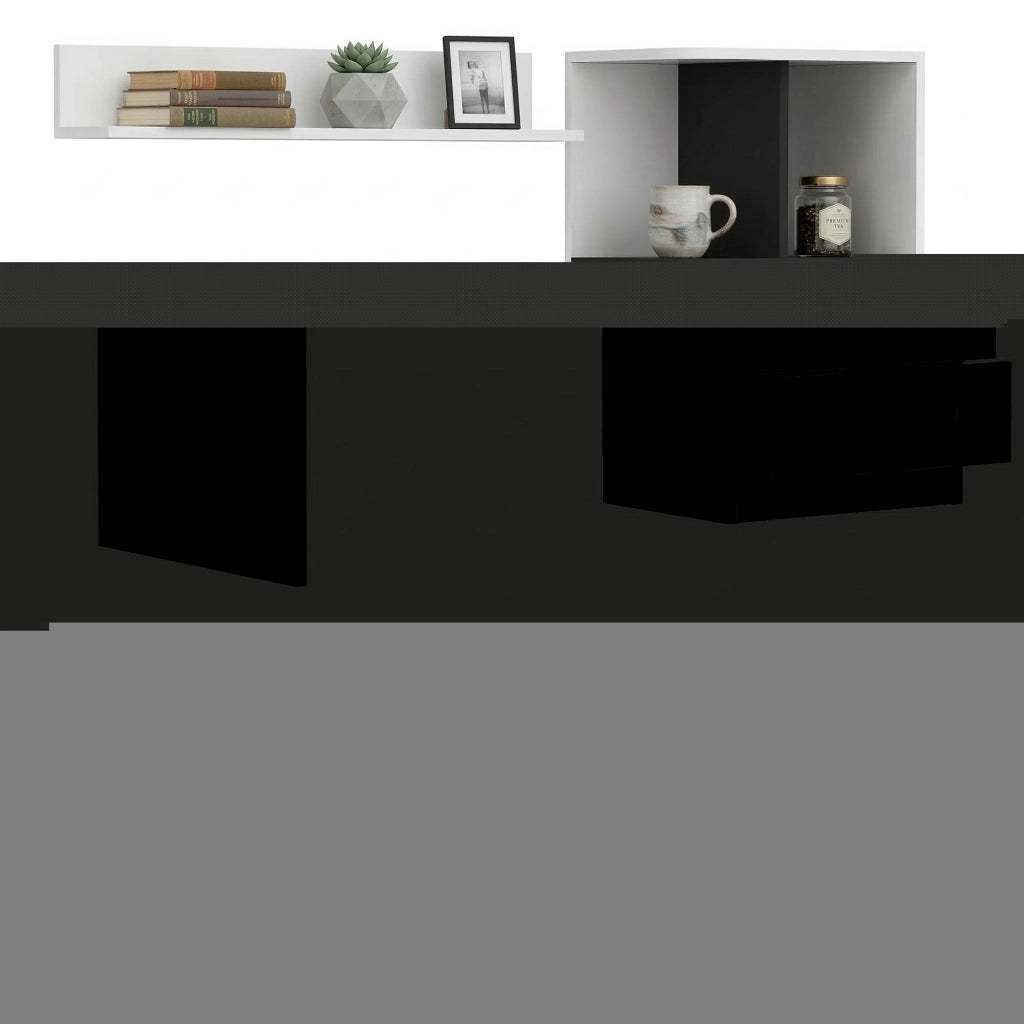 Thiesi, Scrivania 7 Ripiani, 120x60x74h cm Bianco