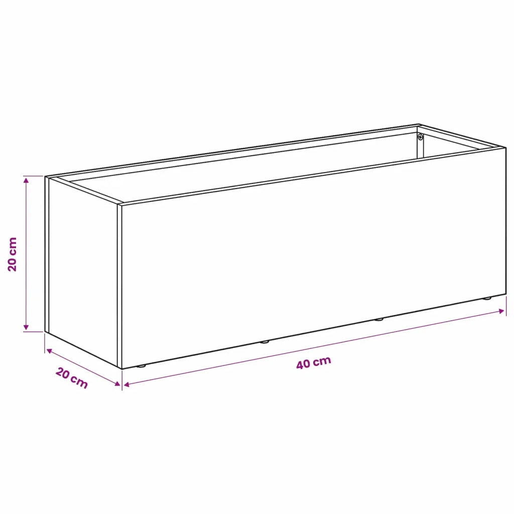 Vaso da giardino Bianco 40 x 20 x 20 cm 8005136