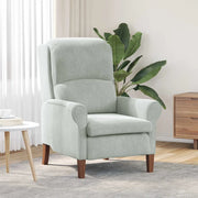 poltrona Grigio chiaro 76 x 94 x 102 cm Velluto