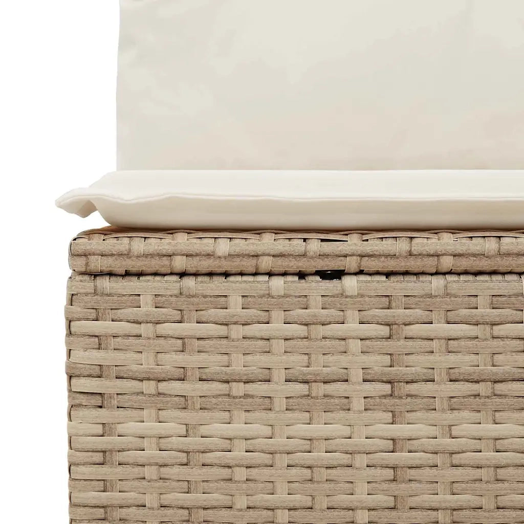 Set Divano da Giardino con cuscino 9 pcs Beige polyrattan 3359956