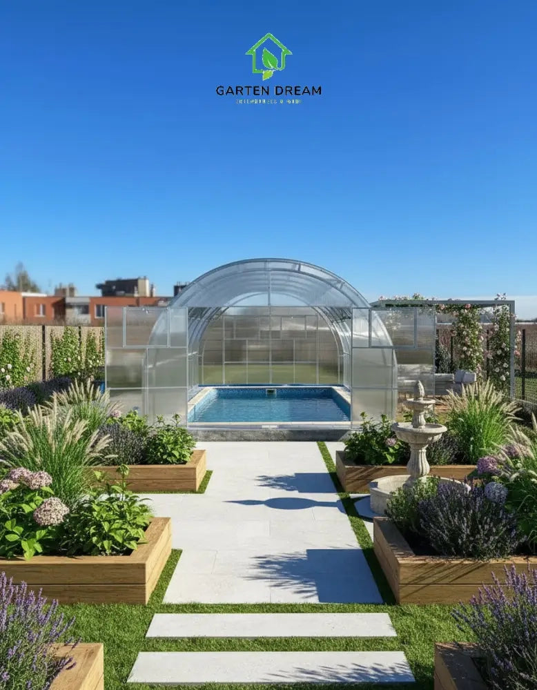Copertura per Piscina Garten Dream OASIS 4x4 m con Policarbonato 10 mm