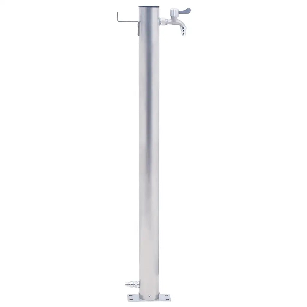 Colonna d'Acqua da Giardino 100 cm Acciaio Inox Rotonda 364503