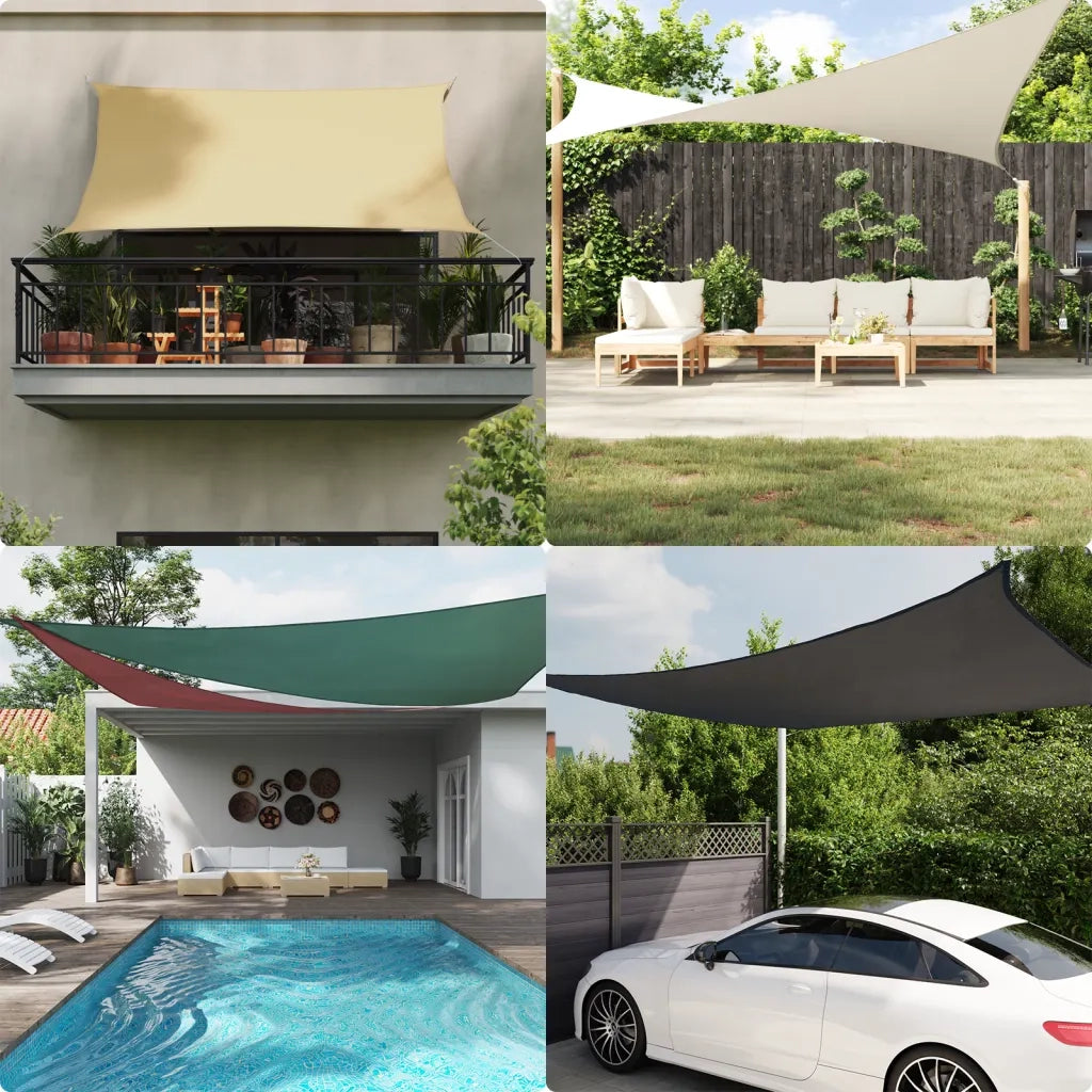 Vela Parasole in Tela Oxford Quadrata 4x4 m Crema 135194