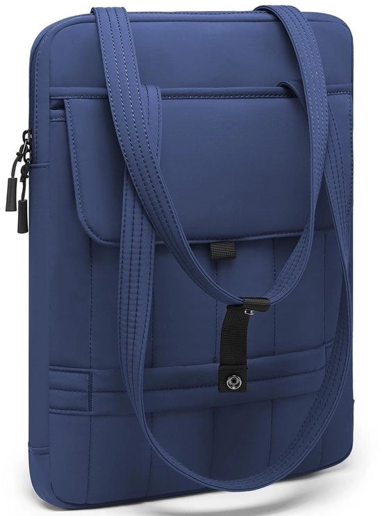 Borsa Portatile Puffa per Laptop 15-16 Pollici, Gewatteerde Tote Bag per MacBook Pro 15/16, Notebook 15,6" Dell/HP/Lenovo/Asus/Acer Chromebook, Borsa da Uomo con Fondo Marin per Notebook da Ufficio, Blu Marino