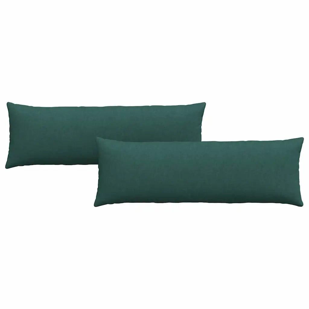 Cuscini da Divano 2 pcs Verde Scuro 120 x 40 cm Tessuto 42013787
