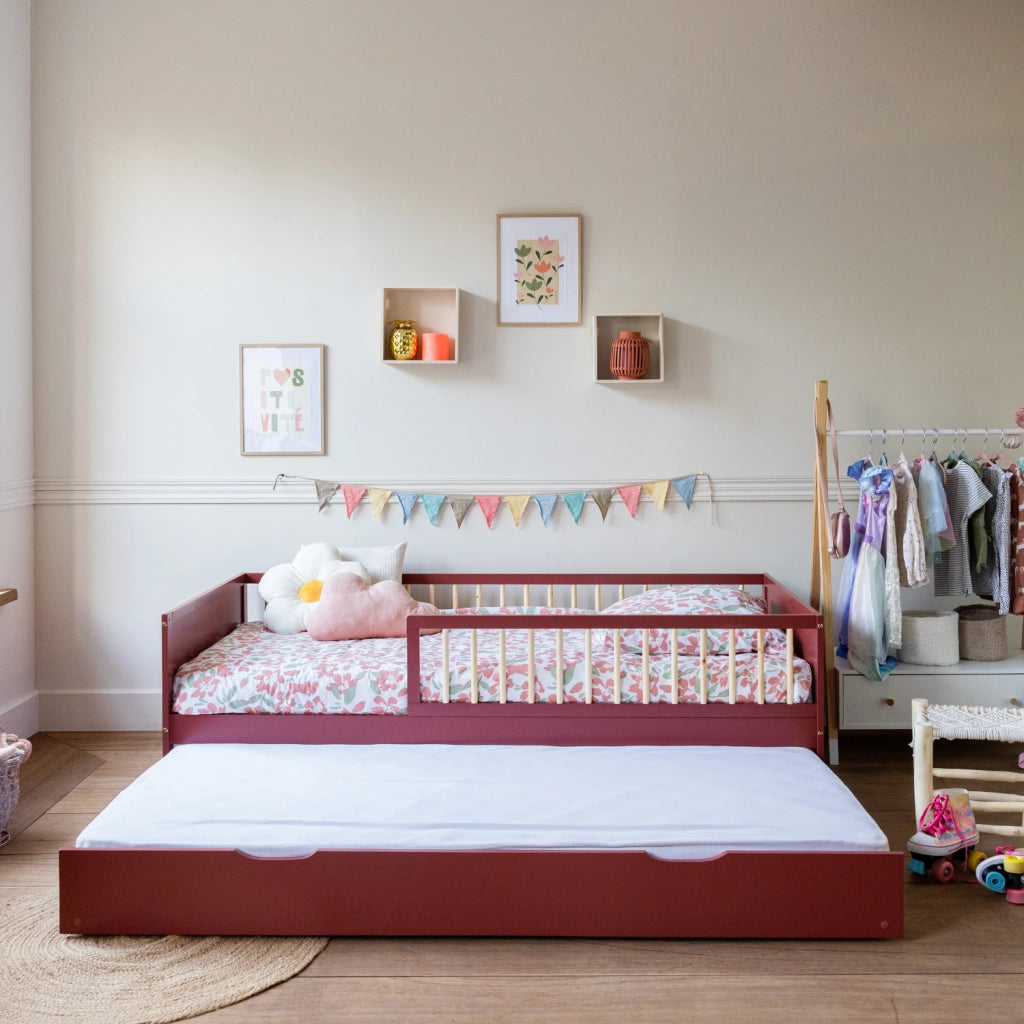 Letto a scomparsa per bambini 190x90cm terracotta ADAM