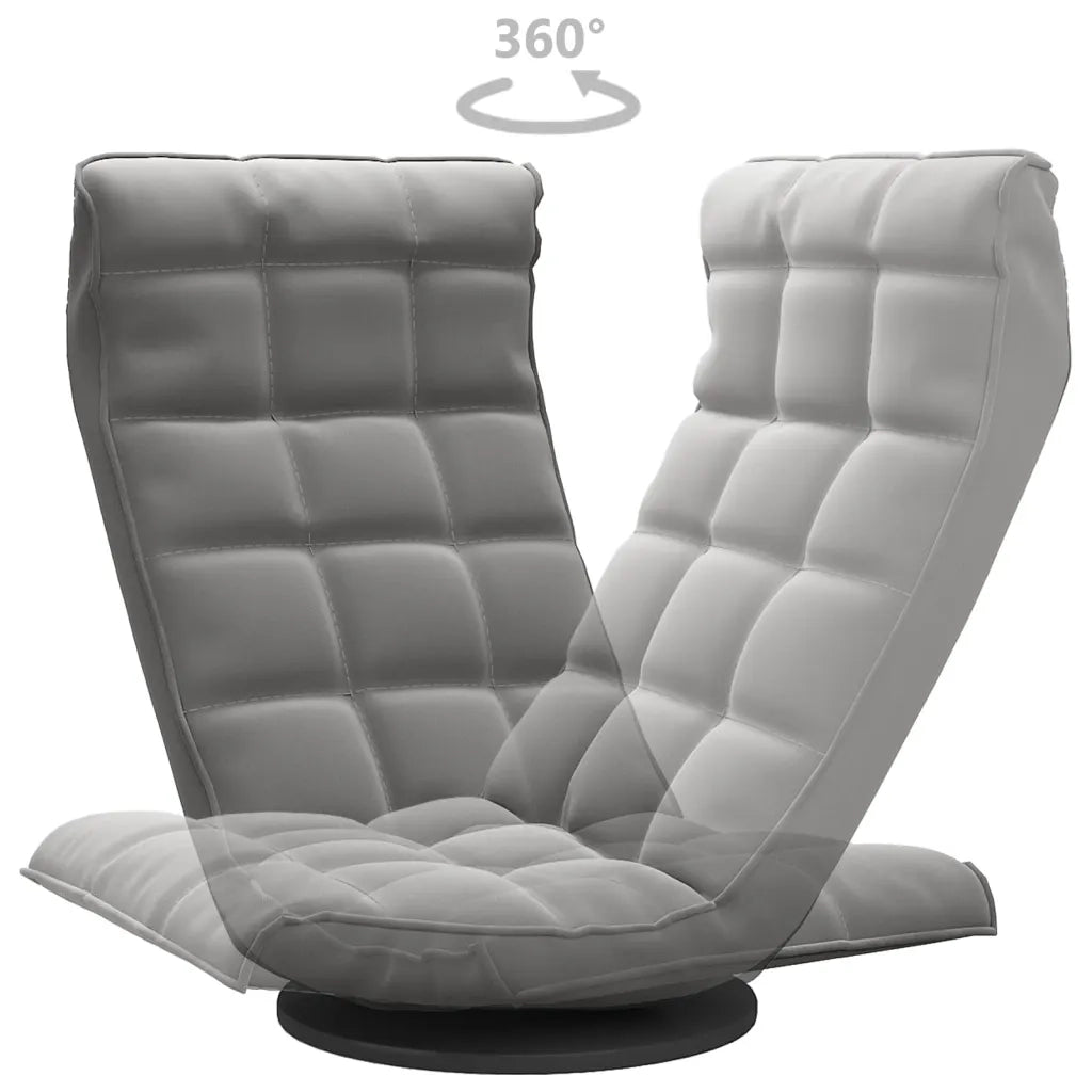 Sedia da Pavimento Girevole Grigio Scuro in Velluto 336565