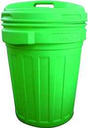 BIDONE CON COPERCHIO A VITE LT.70  lt.70 colore verde, cm.50x68h.