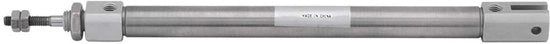Cilindro pneumatico doppio funzione - Mini cilindro - 10mm di diametro - 100mm di corsa - In acciaio inossidabile - Resistente alla corrosione - Cilindro a aria