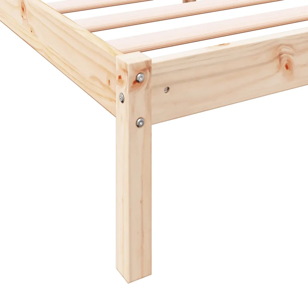 Letto matrimoniale | Letto per adulti | Letto Extra Lungo senza Materasso 140x210 cm in Legno di Pino