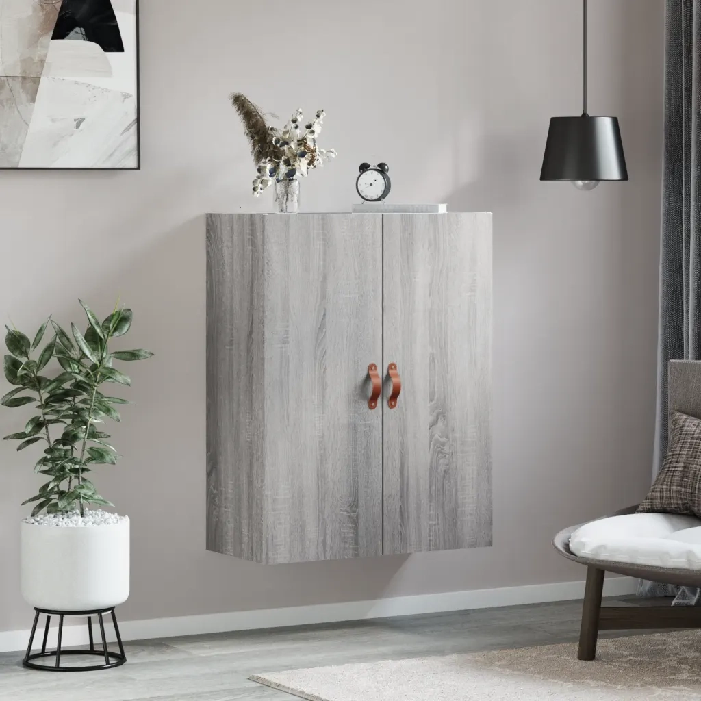 Mobile a Parete Grigio Sonoma 69,5x34x90 cm 828402