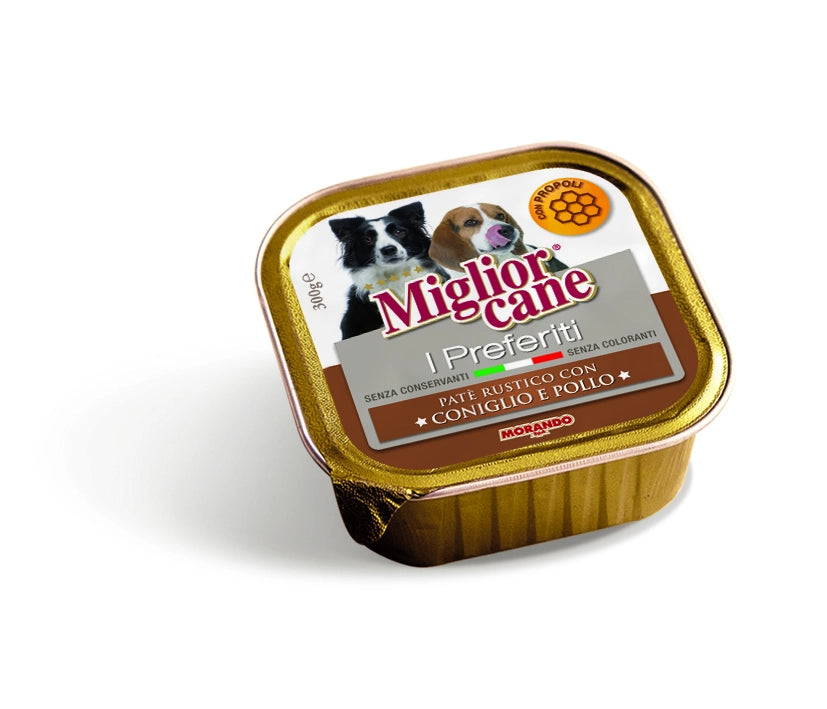 MIGLIOR CANE I PREFERITI PATE' RUSTICO CON POLLO E CONIGLIO 300 GR