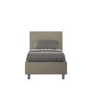 BS COM Letto singolo senza rete imbottito 80x200 similpelle cappuccino