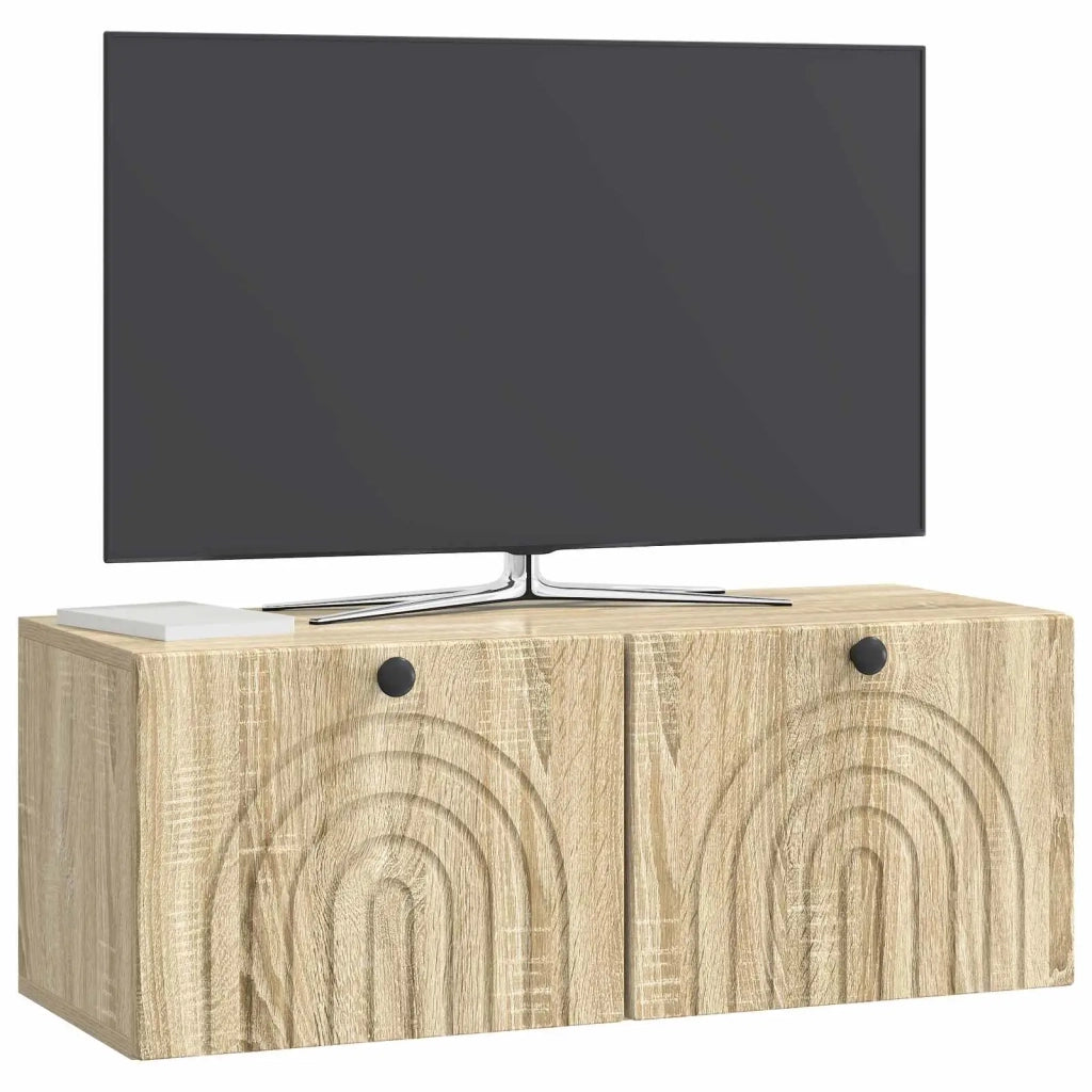 Mobile TV da Muro | Armadietto TV | Mobile Porta TV Rovere Sonoma 78,5 x 31 x 30 cm