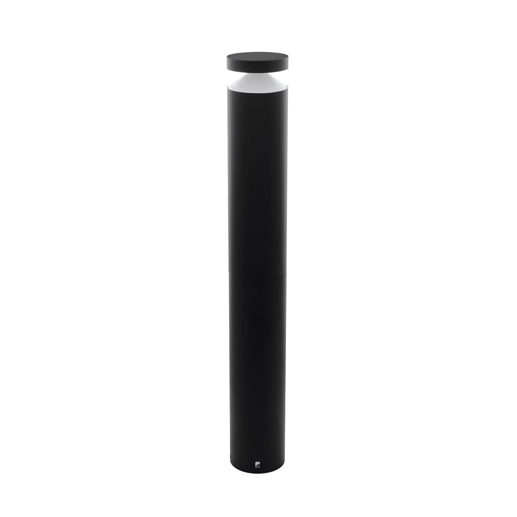 Paletto Esterno Moderno Melzo Alluminio Nero Policarbonato Trasp Led