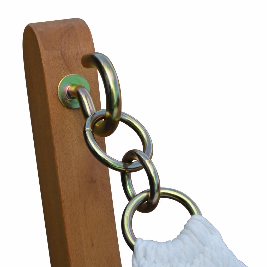 Amaca in legno con telo in cotone, grigio scuro