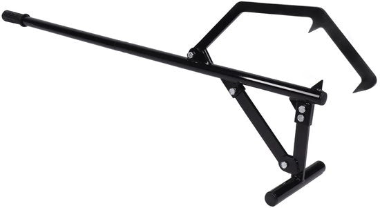 Hefboom in Legno da 130 cm - Manico con Gomma Antiscivolo - Griffe Regolabili - Attrezzi per Taglialegna - Adatto per Tronchi di Legno fino a 25 cm