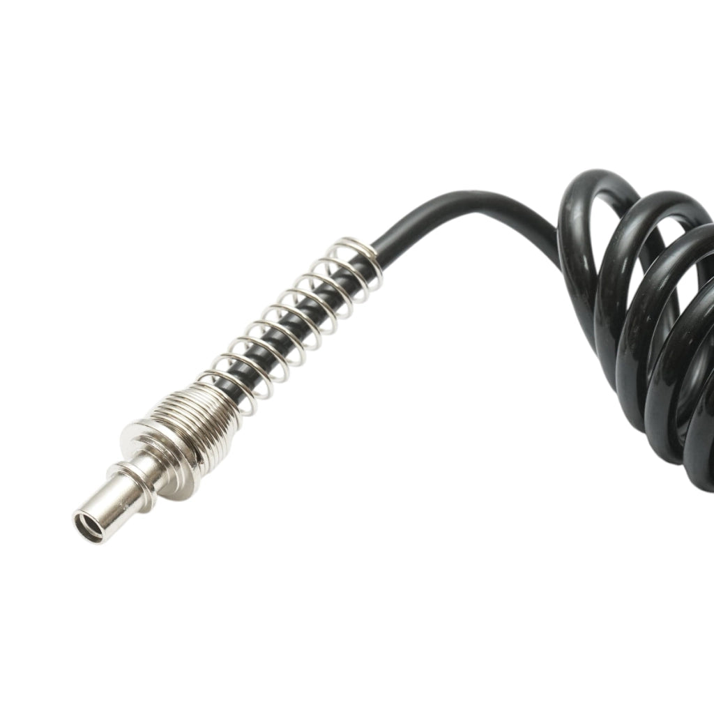 Pistola di soffiaggio ad aria compressa con ugello da 120 mm, tubo a spirale da 5 m e attacco rapido maschio da 1/4