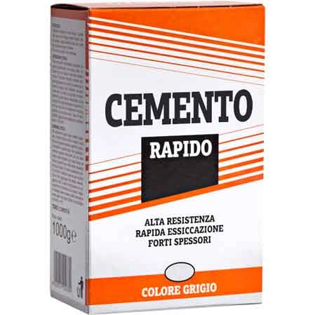 CEMENTO RAPIDO GRIGIO 1 kg - 12 pezzi