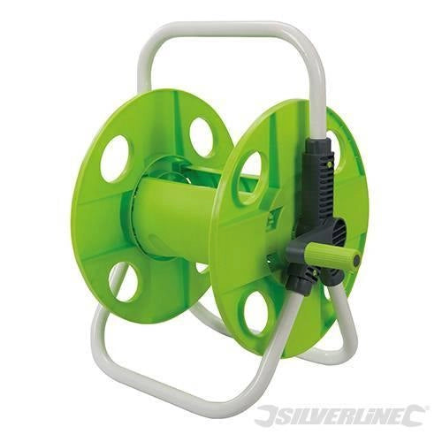 Avvolgitubo da giardino a carrello da 45 m Silverline trasportabile