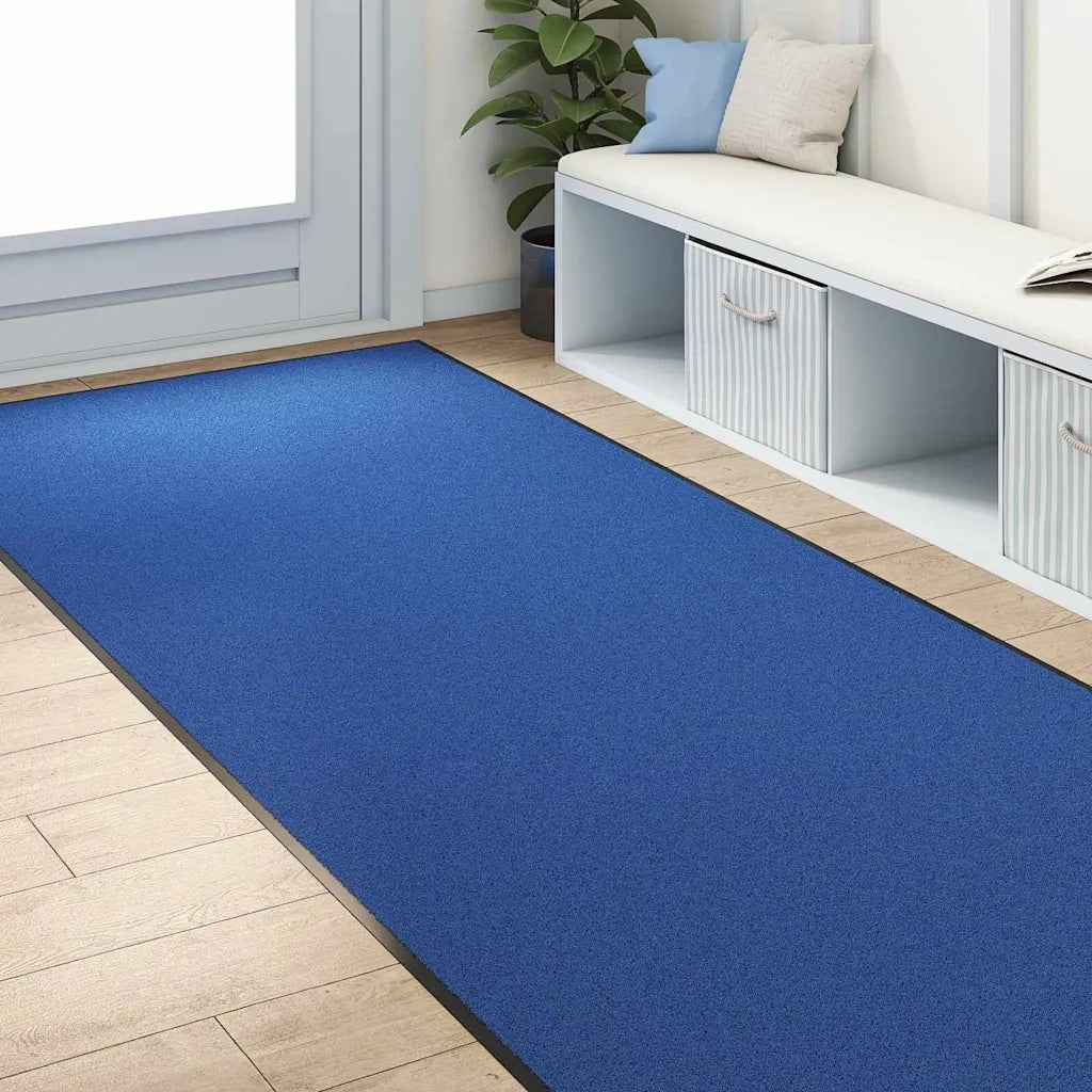 Zerbino | Tappetino Blu e Nero 120 x 250 cm 100% Poliammide