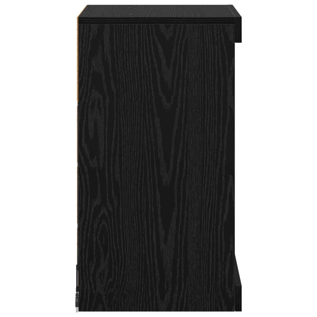 Madia LED Rovere Nero 41 x 37 x 67 cm Legno multistrato 863053