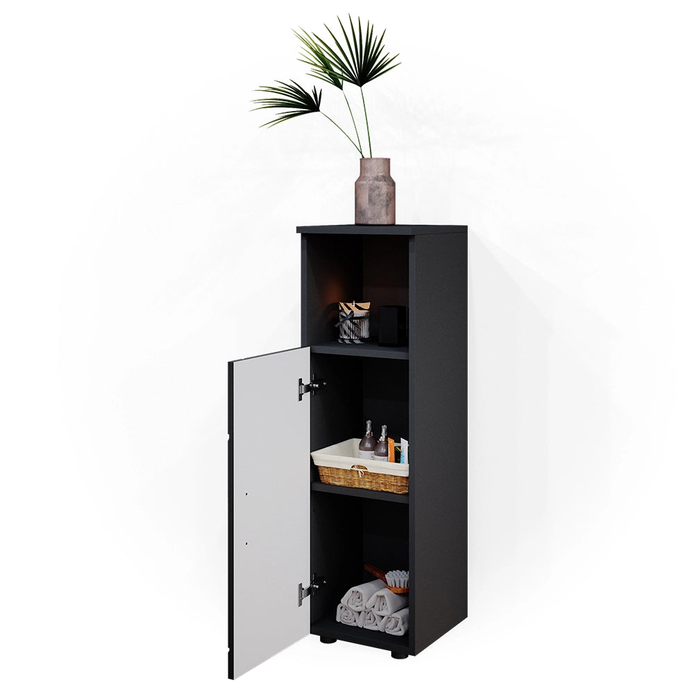 Mobiletto bagno Irma Antracite lucido 30 x 95 cm Vicco