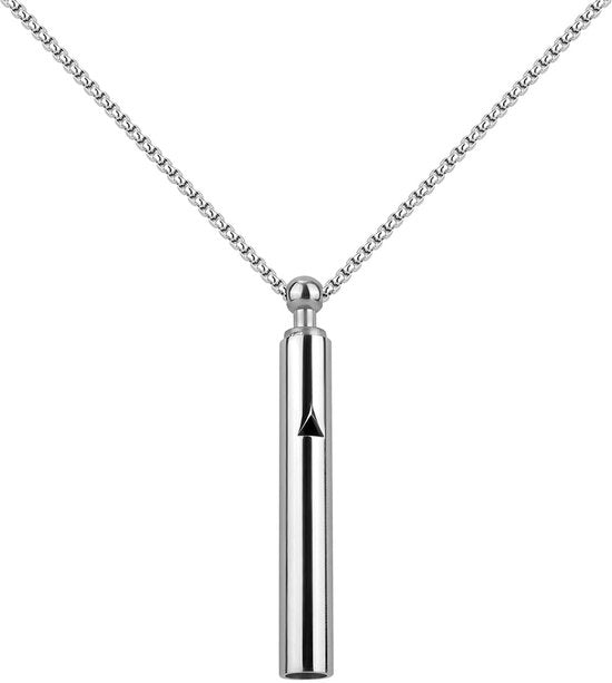 Collier Mindfulness in Titanium - Lunga Regolabile - Pelle Amica - Sostenibile e Comodo