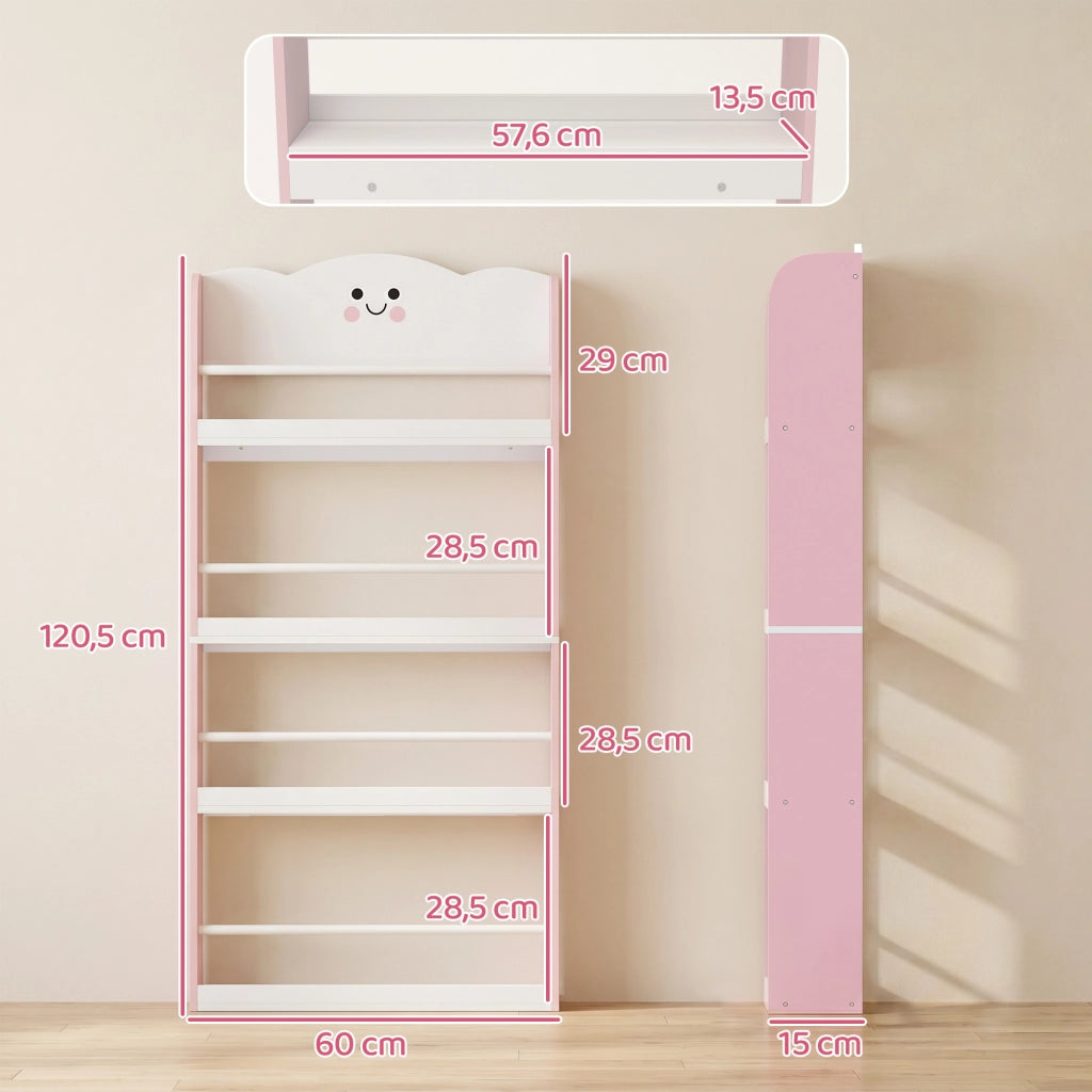 Libreria per Bambini a 4 Ripiani ¨C Minimal ¨C Rosa
