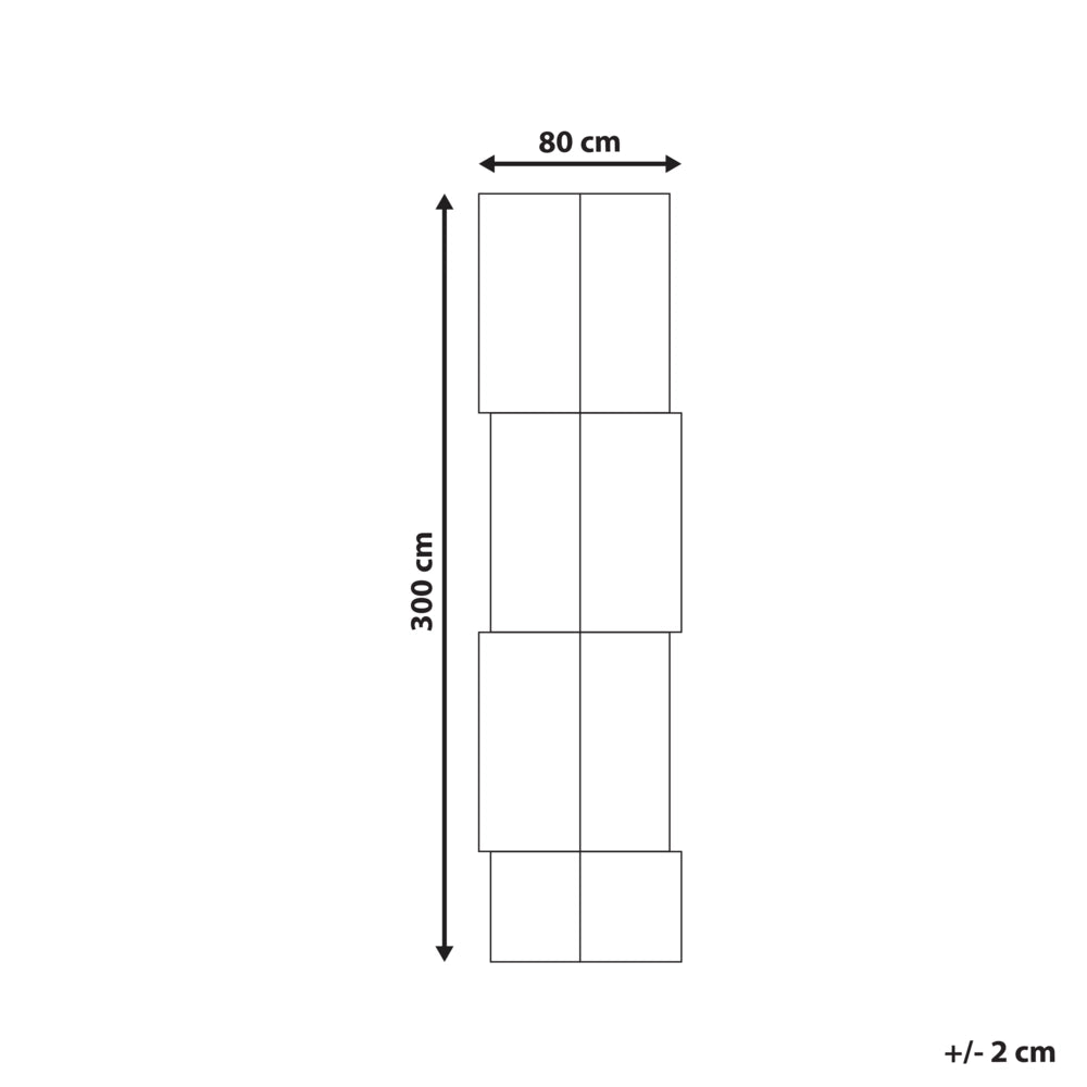 Tappeto beige in juta 80 x 300 cm Asimmetrico intrecciato Stile rustico Soggiorno Camera da letto