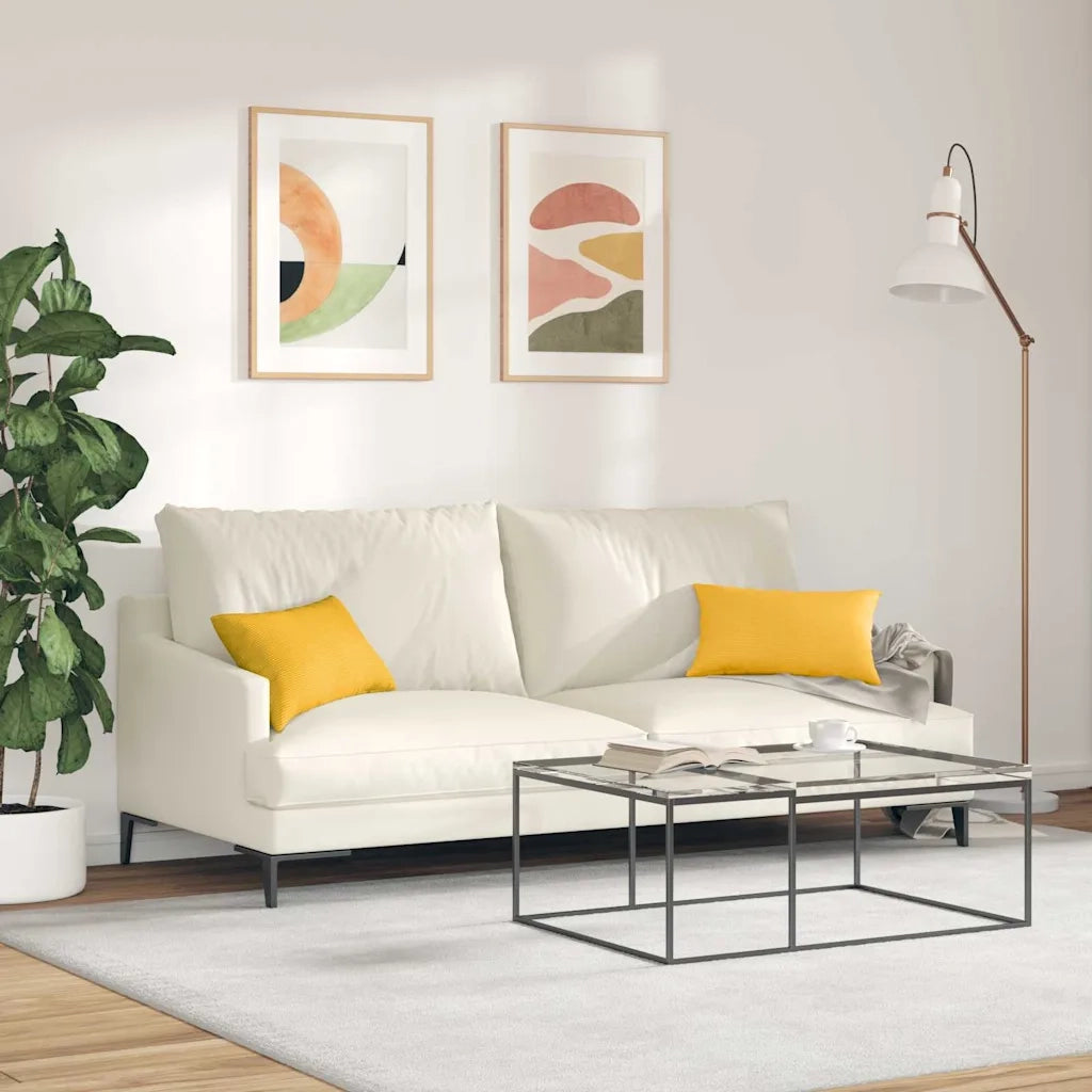 Cuscini da Divano 2 pcs Giallo Chiaro 50 x 30 cm 42013651
