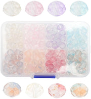 Bracciali in vetro 200 pezzi - Collane in vetro - Creazione di gioielli - Fai da te - Collane colorate - Materiale in vetro di alta qualità - Collane in vetro