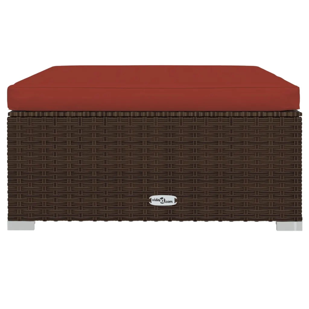 Set Divani da Giardino 6 pz con Cuscini in Polyrattan Marrone 3101811