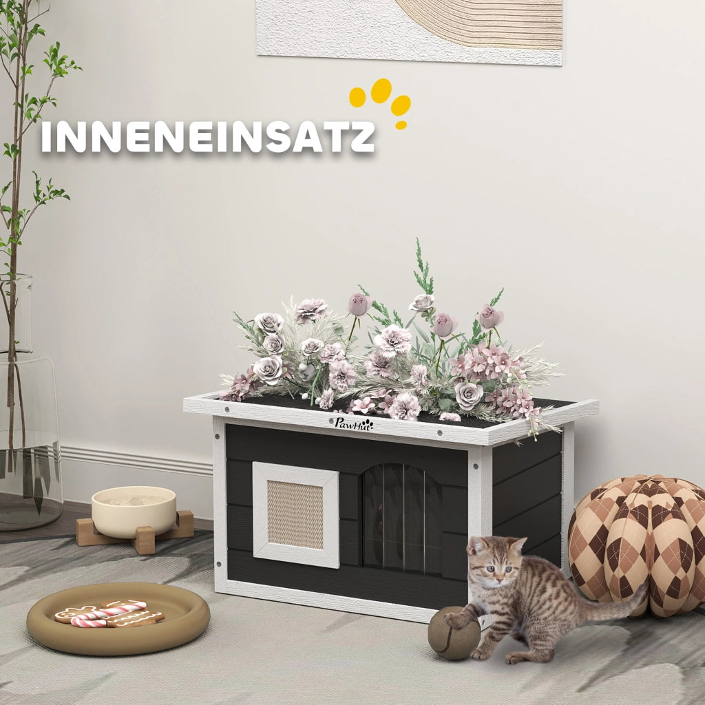 Casetta per Gatti ¨C Minimal ¨C Grigio Legno 61x45x36.5cm