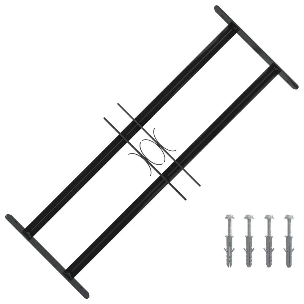 Griglia Finestra 76 x 30 cm Acciaio verniciato a polvere Nero CFW3237379