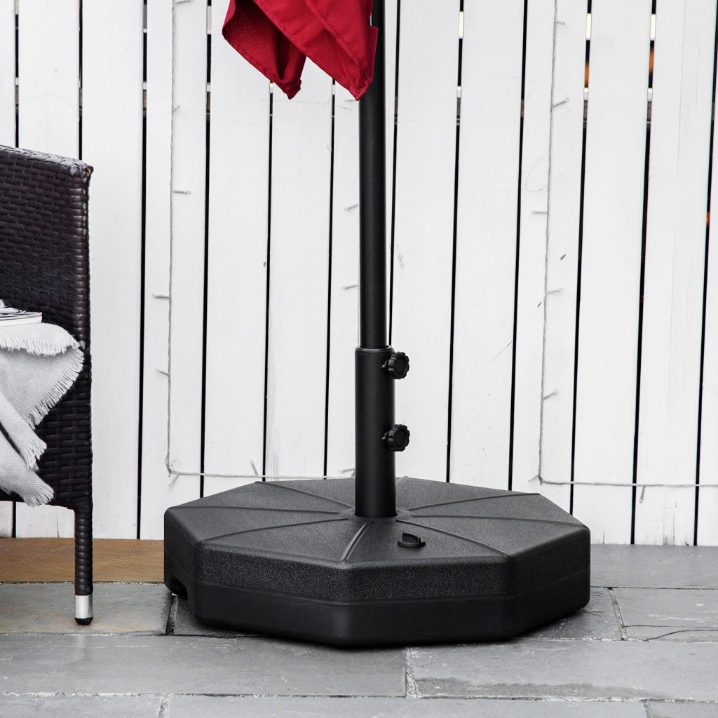 Base per Ombrellone Ottagonale Riempi con Acqua o Sabbia ¨C zephmum ¨C Nero ?60x36 cm