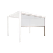 tenda laterale avvolgibile alluminio e textilene per pergola, 4m ,