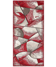 Tappeto moderno UNIVERSO ROSSO astratto quadro arte contemporanea, passatoia cucina multiuso lavabile in lavatrice e anti-scivolo cm.55x240