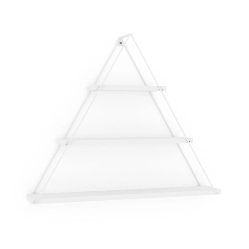 Mensola triangolare 3 ripiani Moset bianco totale MT191006