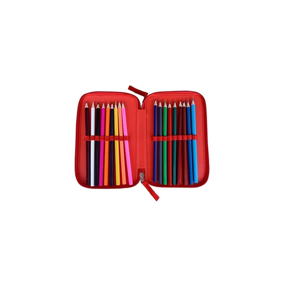 Trade Shop - Astuccio Spiderman Marvel 3 Zip 20x13x6.5cm Uomo Ragno Accessoriato Scuola Bambini -